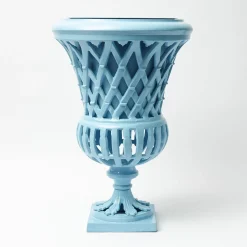 Vases | Vases & Planters<Mrs. Alice Adelaide Blue Lattice Urn