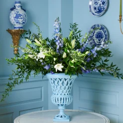 Vases | Vases & Planters<Mrs. Alice Adelaide Blue Lattice Urn