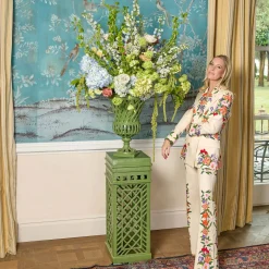 Vases | Vases & Planters<Mrs. Alice Adelaide Green Lattice Urn