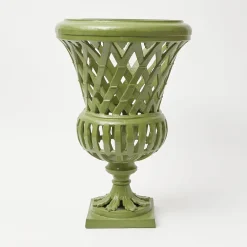 Vases | Vases & Planters<Mrs. Alice Adelaide Green Lattice Urn
