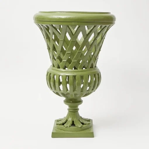 Vases | Vases & Planters<Mrs. Alice Adelaide Green Lattice Urn
