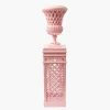 Vases | Vases & Planters<Mrs. Alice Adelaide Pink Lattice Urn & Pedestal