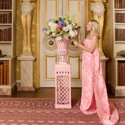 Vases | Vases & Planters<Mrs. Alice Adelaide Pink Lattice Urn