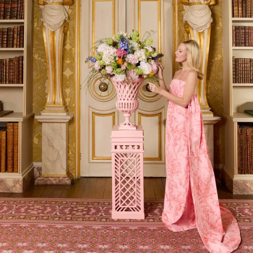 Vases | Vases & Planters<Mrs. Alice Adelaide Pink Lattice Urn