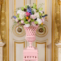 Vases | Vases & Planters<Mrs. Alice Adelaide Pink Lattice Urn