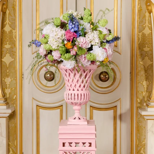 Vases | Vases & Planters<Mrs. Alice Adelaide Pink Lattice Urn