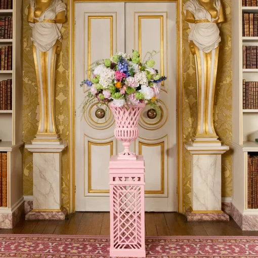 Vases | Vases & Planters<Mrs. Alice Adelaide Pink Lattice Urn