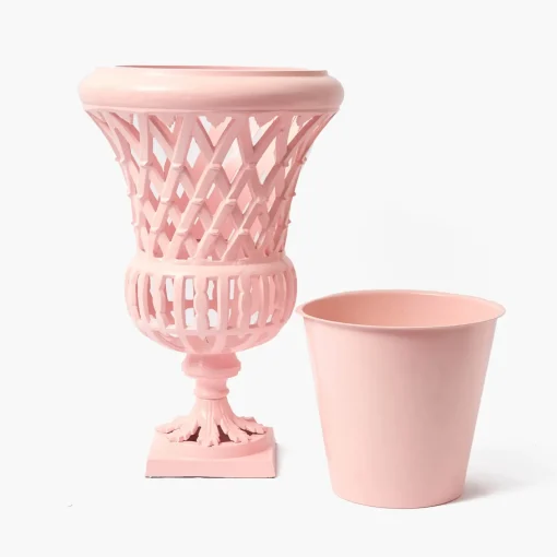 Vases | Vases & Planters<Mrs. Alice Adelaide Pink Lattice Urn