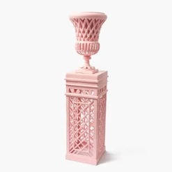 Vases | Vases & Planters<Mrs. Alice Adelaide Pink Lattice Urn & Pedestal