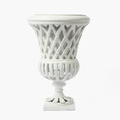 Vases | Vases & Planters<Mrs. Alice Adelaide White Lattice Urn