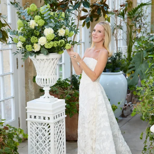 Vases | Vases & Planters<Mrs. Alice Adelaide White Lattice Urn