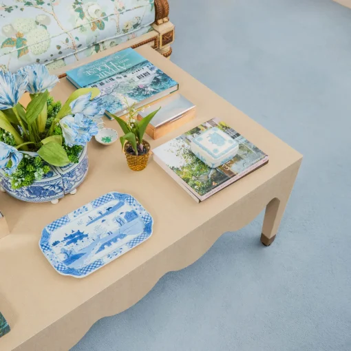 Furniture<Mrs. Alice Adele Grasscloth Coffee Table