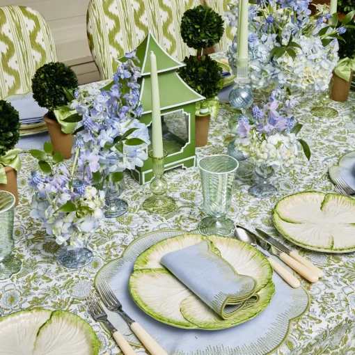 Table Linen Sets | Mrs. Alice Monogram<Mrs. Alice Alathea Blue & Green Placemats & Napkins (Set of 4)