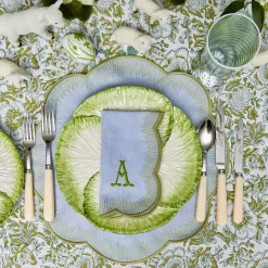 Table Linen Sets | Mrs. Alice Monogram<Mrs. Alice Alathea Blue & Green Placemats & Napkins (Set of 4)