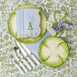 Table Linen Sets | Mrs. Alice Monogram<Mrs. Alice Alathea Blue & Green Placemats & Napkins (Set of 4)