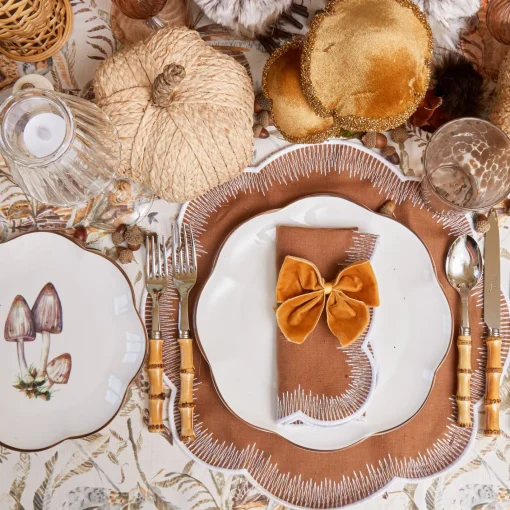 Napkins | Mrs. Alice Monogram<Mrs. Alice Alathea Caramel Linen Napkins (Set of 4)