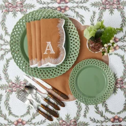 Napkins | Mrs. Alice Monogram<Mrs. Alice Alathea Caramel Linen Napkins (Set of 4)
