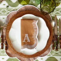 Napkins | Mrs. Alice Monogram<Mrs. Alice Alathea Caramel Linen Napkins (Set of 4)
