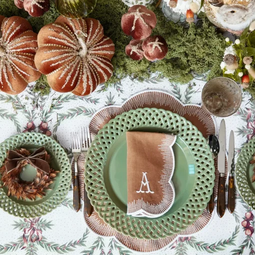 Table Linen Sets | Mrs. Alice Monogram<Mrs. Alice Alathea Caramel Linen Placemats & Napkins (Set of 4)
