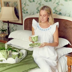 Nightwear | For Her<Mrs. Alice Alice Blue Sleeveless Nightdress