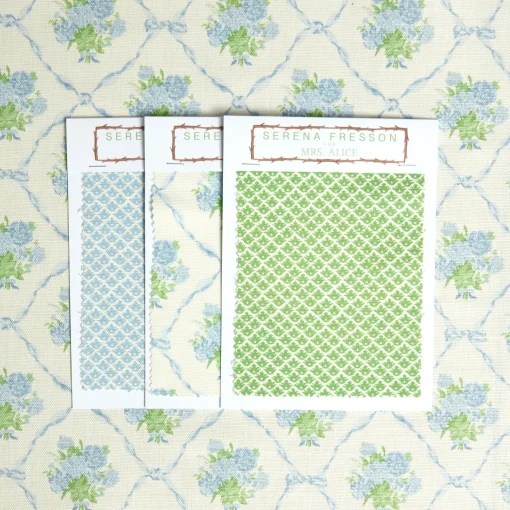 Serena Fresson Fabrics<Mrs. Alice Alice's Bouquet Fabric (Blue)