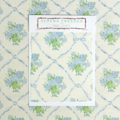 Serena Fresson Fabrics<Mrs. Alice Alice's Bouquet Fabric (Blue)