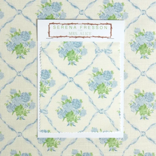 Serena Fresson Fabrics<Mrs. Alice Alice's Bouquet Fabric (Blue)
