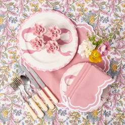 Table Linen Sets | Mrs. Alice Monogram<Mrs. Alice Allegra Pink Placemats & Napkins (Set of 4)