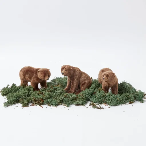 Christmas Decorations<Mrs. Alice Alpine Brown Bears (Set of 3)