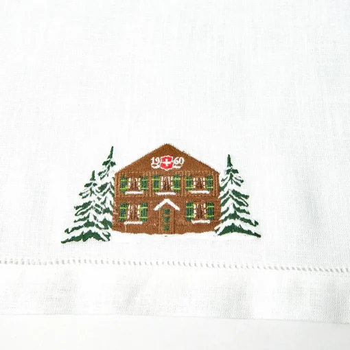 Napkins | Under £100<Mrs. Alice Alpine Chalet White Linen Napkins (Set of 4)