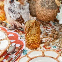 Glasses<Mrs. Alice Amber Hobnail Glasses (Set of 6)
