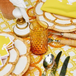 Glasses<Mrs. Alice Amber Hobnail Glasses (Set of 6)