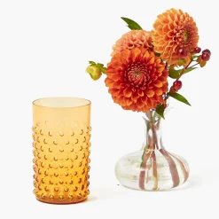 Glasses<Mrs. Alice Amber Hobnail Glasses (Set of 6)