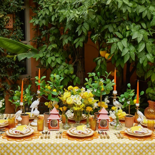 Glassware Sets<Mrs. Alice Amber Hobnail Jug and Glasses (Set of 6)
