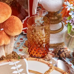Glassware Sets<Mrs. Alice Amber Hobnail Jug and Glasses (Set of 6)