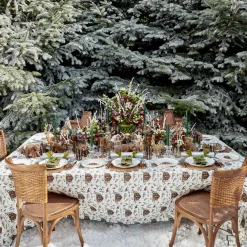 Table Linen Sets | Mrs. Alice Monogram<Mrs. Alice Angelina Chestnut & Green Placemats & Napkins (Set of 4)