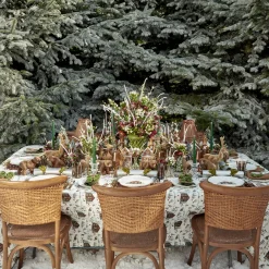 Table Linen Sets | Mrs. Alice Monogram<Mrs. Alice Angelina Chestnut & Green Placemats & Napkins (Set of 4)