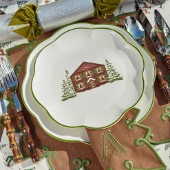Napkins | Mrs. Alice Monogram<Mrs. Alice Angelina Chestnut & Green Napkins (Set of 4)