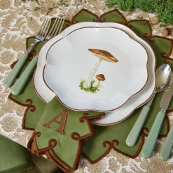 Placemats<Mrs. Alice Angelina Forest Green & Brown Placemats (Set of 4)