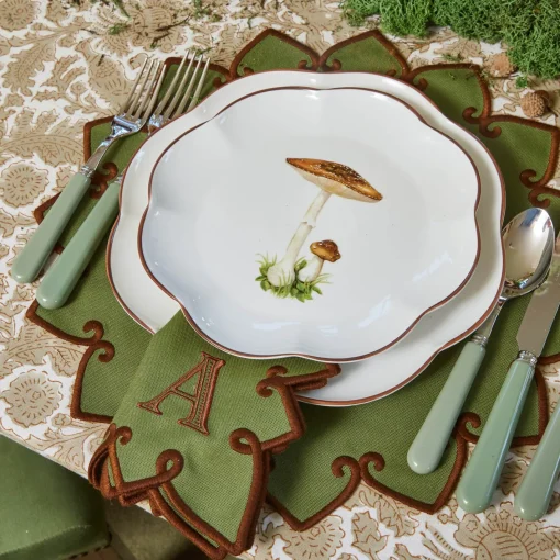 Placemats<Mrs. Alice Angelina Forest Green & Brown Placemats (Set of 4)