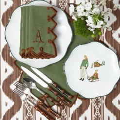 Placemats<Mrs. Alice Angelina Forest Green & Brown Placemats (Set of 4)