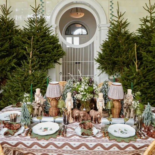 Placemats<Mrs. Alice Angelina Forest Green & Brown Placemats (Set of 4)