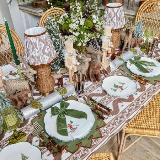 Placemats<Mrs. Alice Angelina Forest Green & Brown Placemats (Set of 4)
