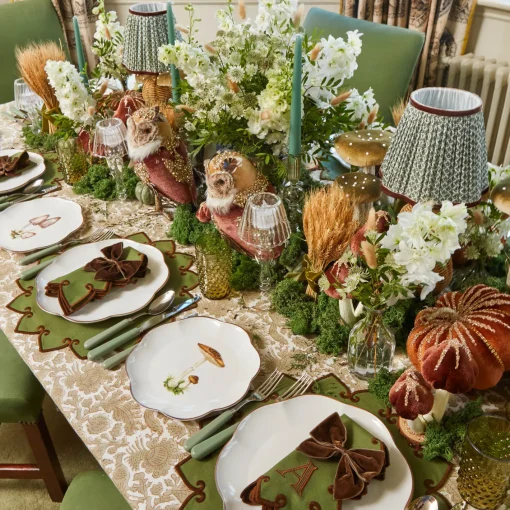 Placemats<Mrs. Alice Angelina Forest Green & Brown Placemats (Set of 4)
