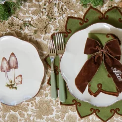 Placemats<Mrs. Alice Angelina Forest Green & Brown Placemats (Set of 4)