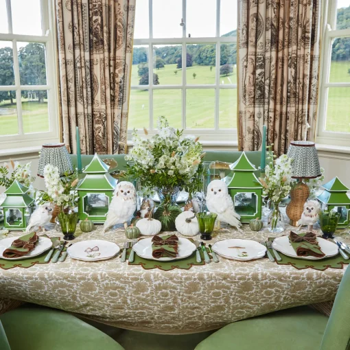 Placemats<Mrs. Alice Angelina Forest Green & Brown Placemats (Set of 4)