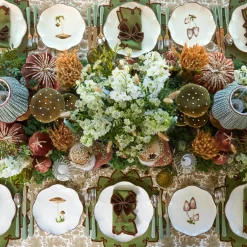 Placemats<Mrs. Alice Angelina Forest Green & Brown Placemats (Set of 4)