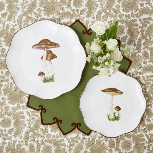 Placemats<Mrs. Alice Angelina Forest Green & Brown Placemats (Set of 4)