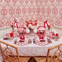 Napkins | Mrs. Alice Monogram<Mrs. Alice Angelina Pink & Red Napkins (Set of 4)