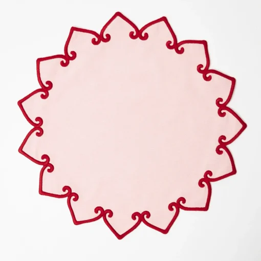 Table Linen Sets | Mrs. Alice Monogram<Mrs. Alice Angelina Pink & Red Placemats & Napkins (Set of 4)